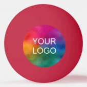 会社モダンロゴのエンブレムテンプレート赤 卓球ボール (正面)