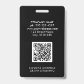 会社モダンロゴフォトブラックID バッジ (裏面)