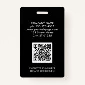 会社モダンロゴフォトブラックID バッジ (裏面)
