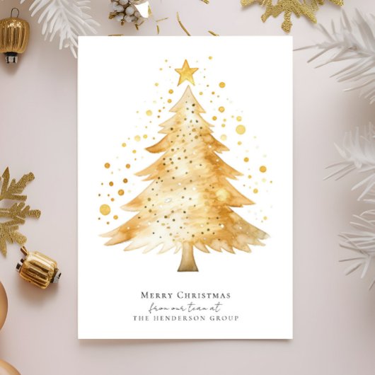 会社モダンロゴメリークリスマスツリー シーズンカード