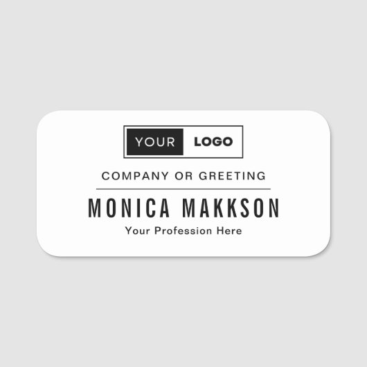 会社モダンロゴ名タグ 名札 (正面)