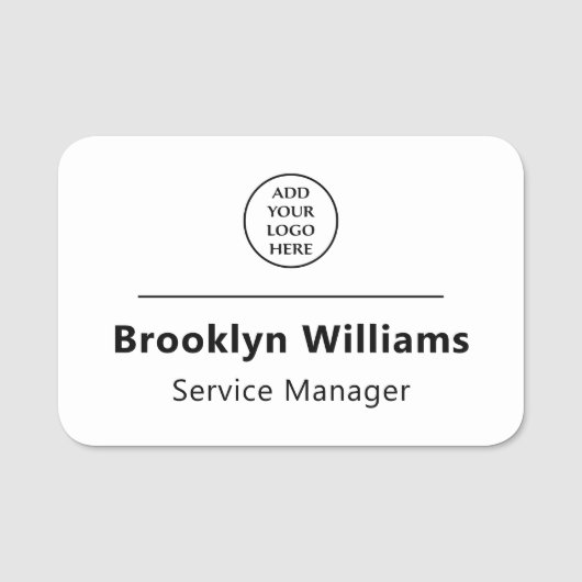 会社モダンロゴ役職スタッフ名 名札 (正面)