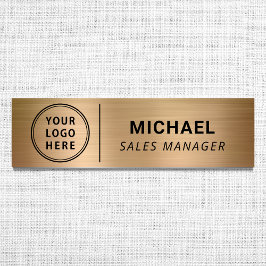 会社モダンロゴ金ゴールド 名札