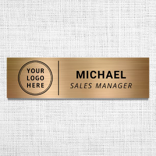 会社モダンロゴ金ゴールド 名札