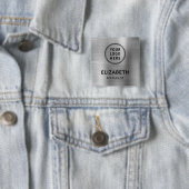 会社モダンロゴ銀名タグ 缶バッジ (インサイチュ)