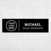 会社モダンロゴ黒 名札