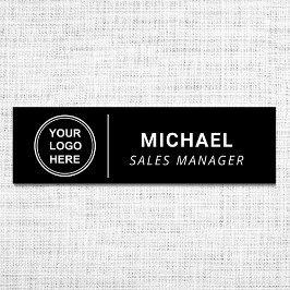 会社モダンロゴ黒 名札