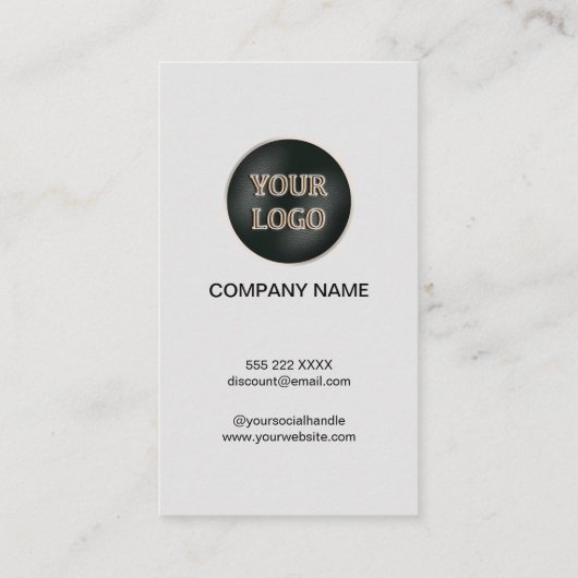 会社モダンロゴ |ビジネスプロモーション 割引カード (裏面)