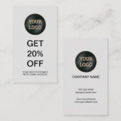 会社モダンロゴ |ビジネスプロモーション 割引カード (正面/裏面)