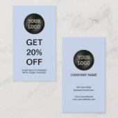 会社モダンロゴ |ビジネスプロモーション 割引カード (正面/裏面)