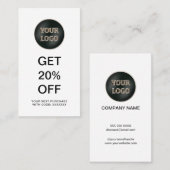 会社モダンロゴ |ビジネスプロモーション 割引カード (正面/裏面)