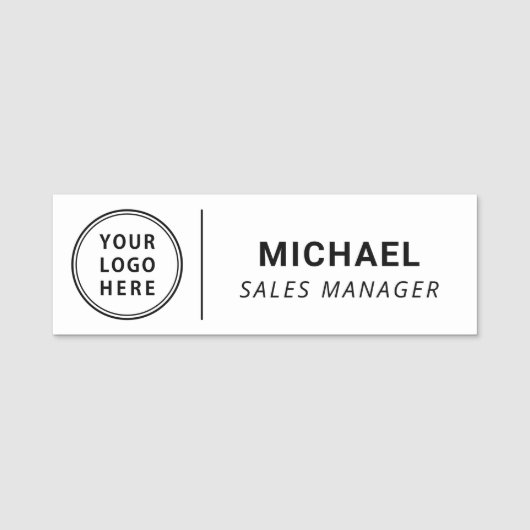 会社モダンロゴ 名札 (正面)