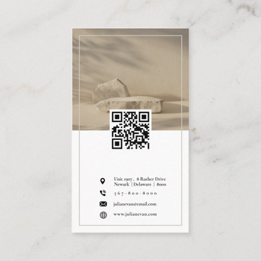 会社モダンロゴInstagramフォトコラージュ 名刺 (裏面)