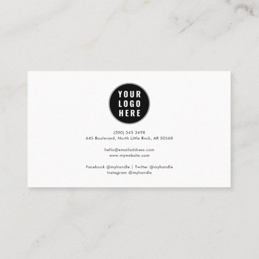 会社モダンロスタイリッシュゴプロフェッショナルカスタム 名刺 (裏面)