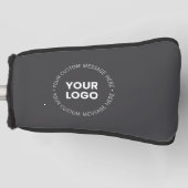 会社モダンロミニマルゴ/画像 | グレー ゴルフヘッドカバー (正面)