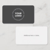 会社モダンロミニマルゴ/画像 | グレー ノートカード (正面/裏面)