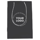 会社モダンロミニマルゴ/画像 | グレー ミディアムペーパーバッグ (正面)