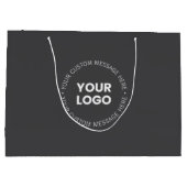 会社モダンロミニマルゴ/画像 | グレー ラージペーパーバッグ (裏面)