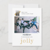 会社モダン写真ビジネスすてきクリスマスホール シーズンカード (正面)