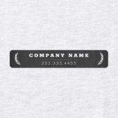 会社モダン名ラベルの白黒 ラベル (デザイン1)