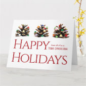 会社モダン名会社クリスマスカード カード (黄色い花)