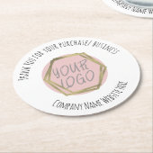 会社モダン業企業の有感謝 ラウンドペーパーコースター (アングル)