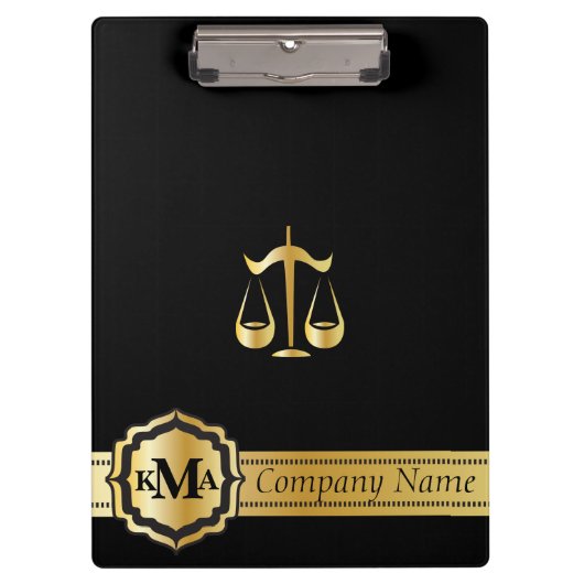 会社モノグラムスタイル |法則 |弁護士 | DIY文字 クリップボード (正面)