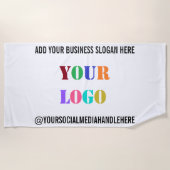 会社ロカスタムゴ文字ソーシャルメディアビーチタオル ビーチタオル (正面)