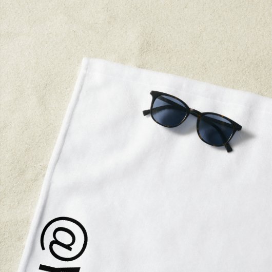 会社ロカスタムゴ文字ソーシャルメディアビーチタオル ビーチタオル (インサイチュ)