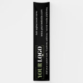 会社ロゴのカスタムテンプレート(企業の黒) 横断幕 (縦)