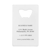 会社ロゴのプロモーション クレジットカード栓抜き (裏面)