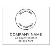 会社ロゴの会社名の連絡詳細 ラバースタンプ (インプリント)