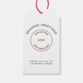 会社ロゴの会社名企業の ギフトタグ (正面)