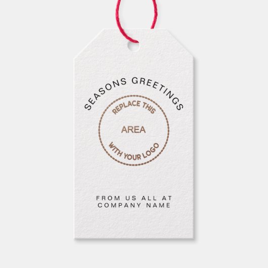 会社ロゴの会社名企業の ギフトタグ (正面)