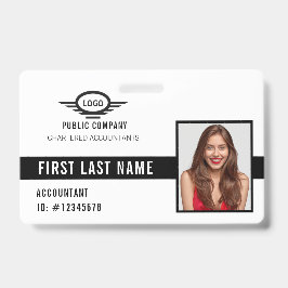 会社ロゴの写真名IDバッジ バッジ