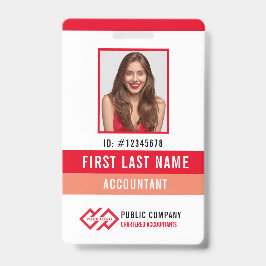 会社ロゴの写真名IDバッジ バッジ