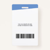 会社ロゴの写真名IDバッジ バッジ (裏面)