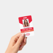 会社ロゴの写真名IDバッジ バッジ (手持ち)