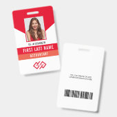 会社ロゴの写真名IDバッジ バッジ (表裏)