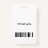 会社ロゴの写真名IDバッジ バッジ (裏面)