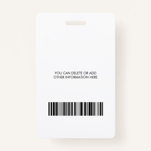 会社ロゴの写真名IDバッジ バッジ (裏面)