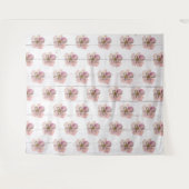 会社ロゴの手順と背景（白） タペストリー (正面(横))