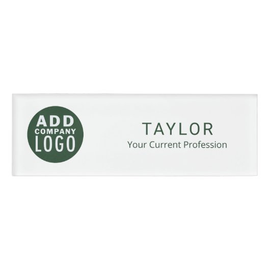 会社ロゴの追加ビジネススタッフ従業員ID 名札 (正面)