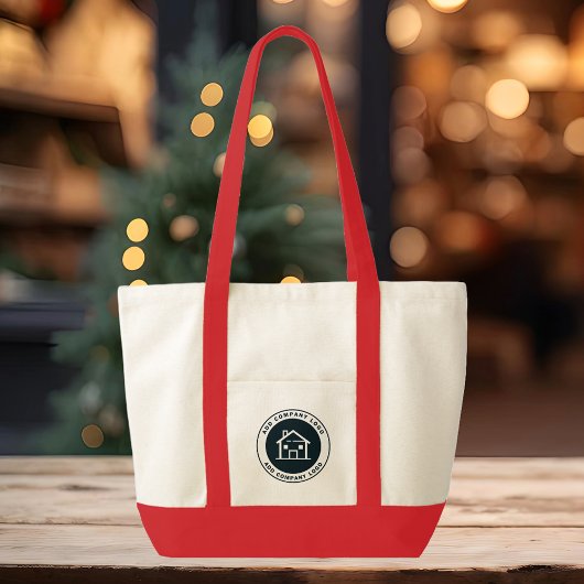 会社ロゴの追加ビジネス従業員スワッグ トートバッグ