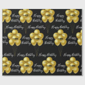 会社ロゴの追加誕生日 ラッピングペーパー (フラット)