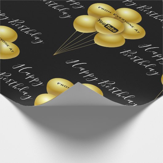 会社ロゴの追加誕生日 ラッピングペーパー (角)