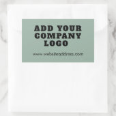 会社ロゴのWebサイトアドレスの追加 長方形シール (バッグ)