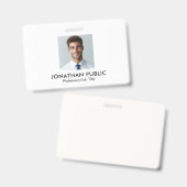 会社ロゴはこちら従業員写真テンプレートカスタム バッジ (正面＆裏面)