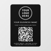 会社ロゴを作成する QRコード 黒 ウィンドウサイン (シート)
