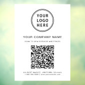 会社ロゴを作成する QR コード 白 ウィンドウサイン (シート3)